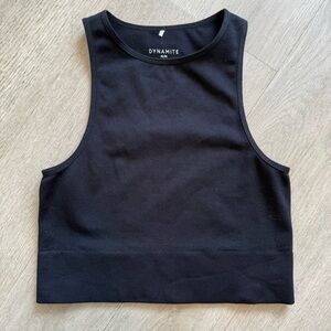 Dynamite Women's Athletic Black Cropped Tank
